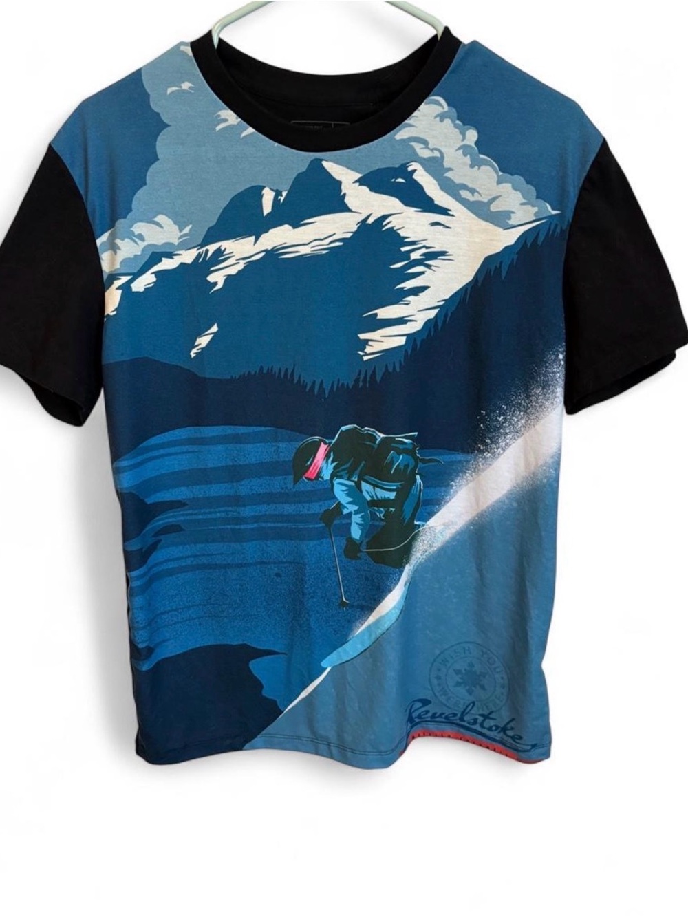 Revelstoke Mountain Resort Ski Graphic Tee Shirt Mens Small